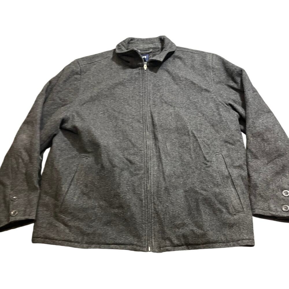 Vintage GAP Wool Coat‎ Jacket Size XXL Mens Gray Full Zip Insulated Coat